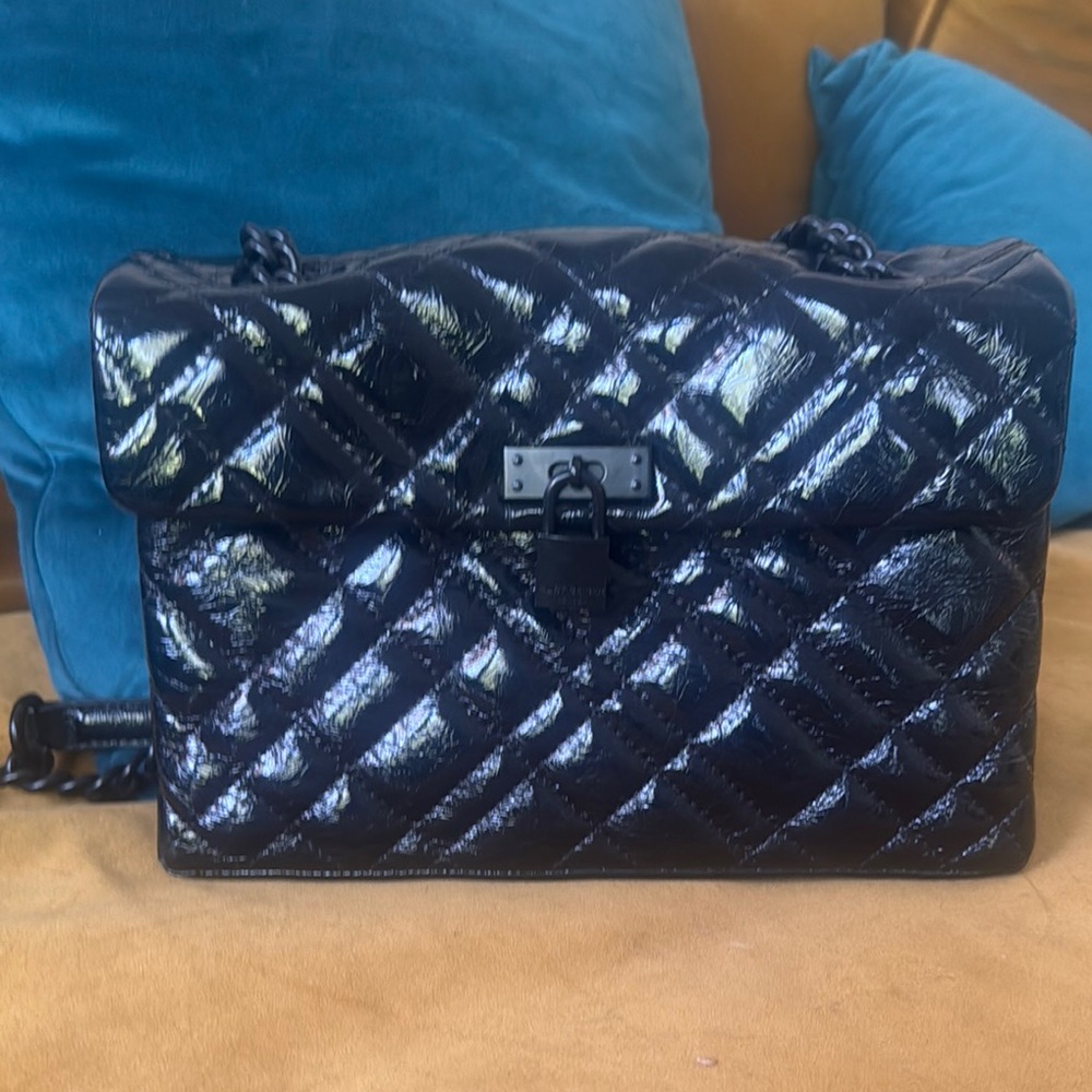 Kurt Geiger Black Quilted Shoulder Bag - Picture 4 of 4